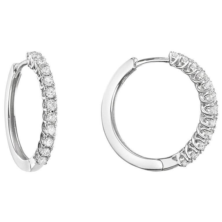 Cartier Small Diamond Yellow Gold Hoop Earrings at 1stDibs tiny