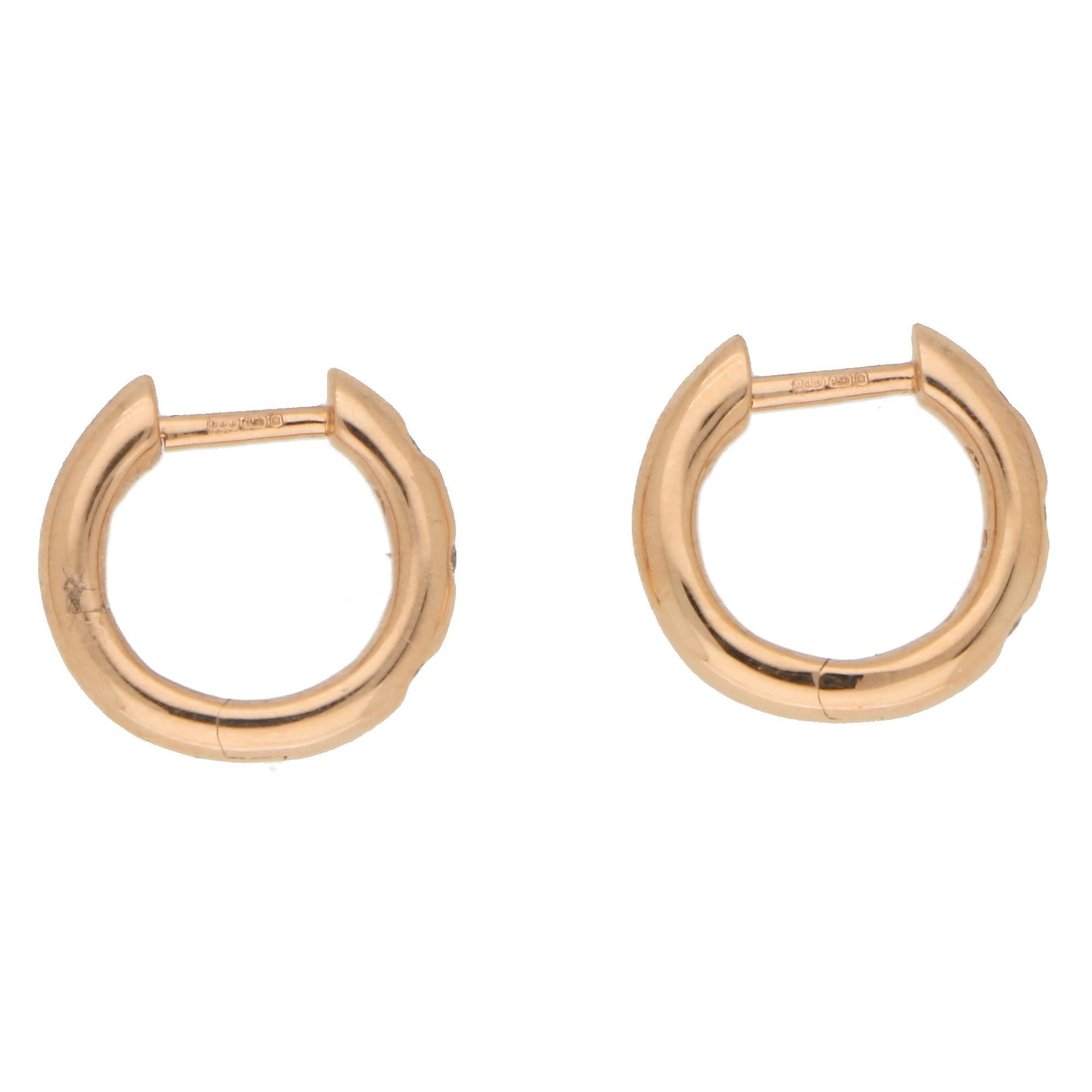 rose gold small hoop earrings