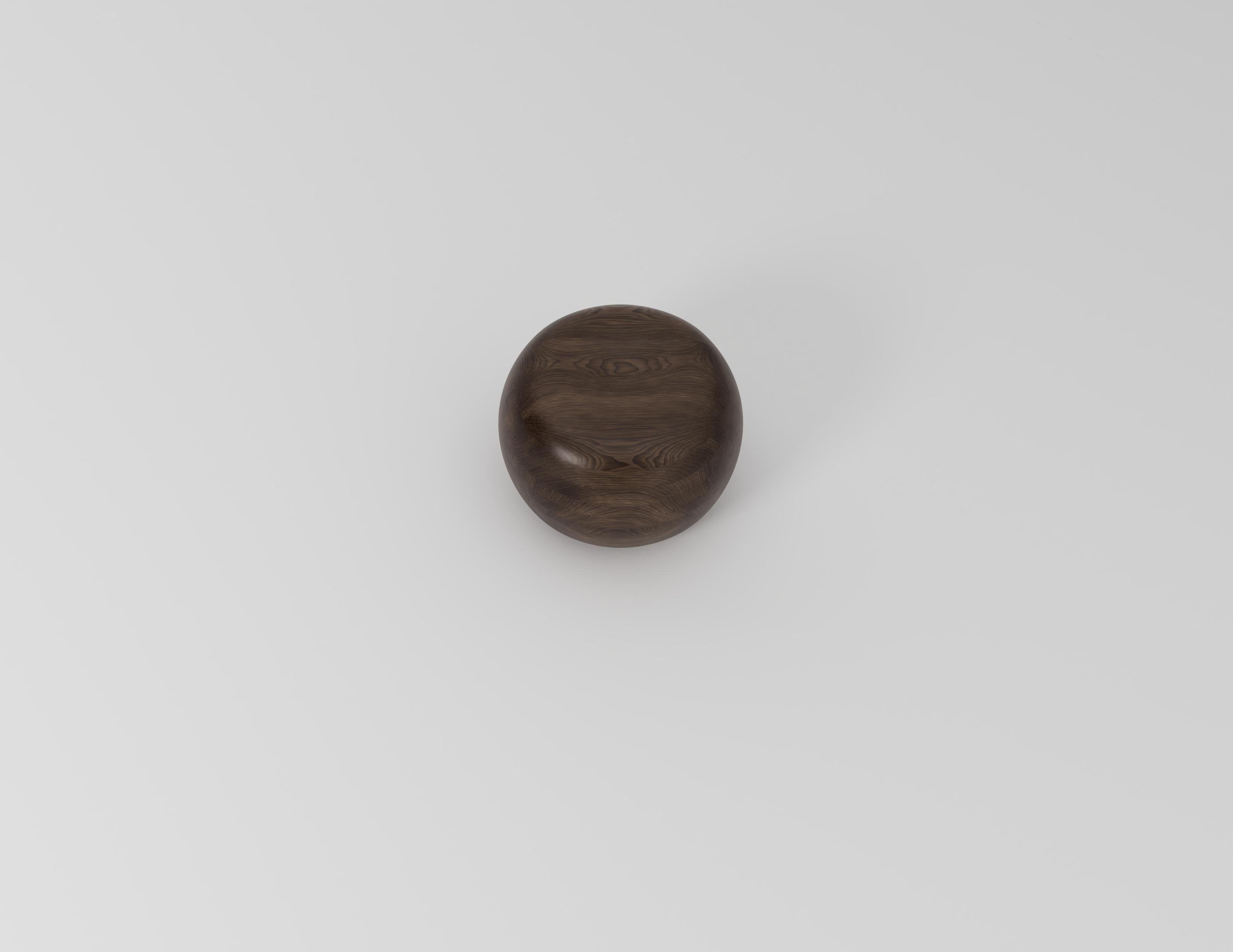 Contemporary Small Dimple Walnut Stool by Studio TOOJ For Sale