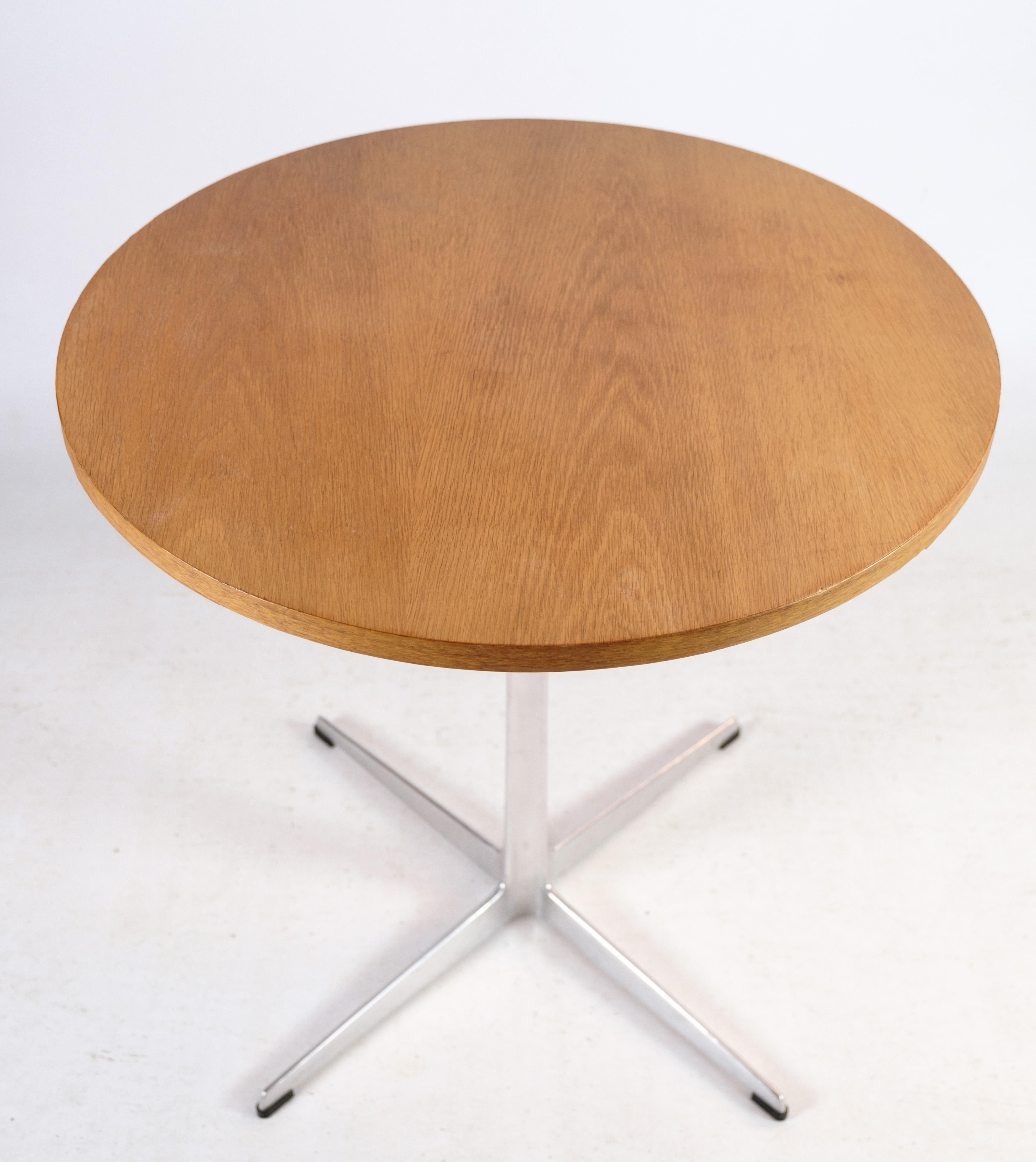 Mid-Century Modern Small Dining Table / Side Table, Oak, Designed by Arne Jacobsen, 1991