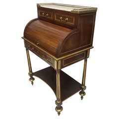Small Directoire Cylinder Desk In Mahogany
