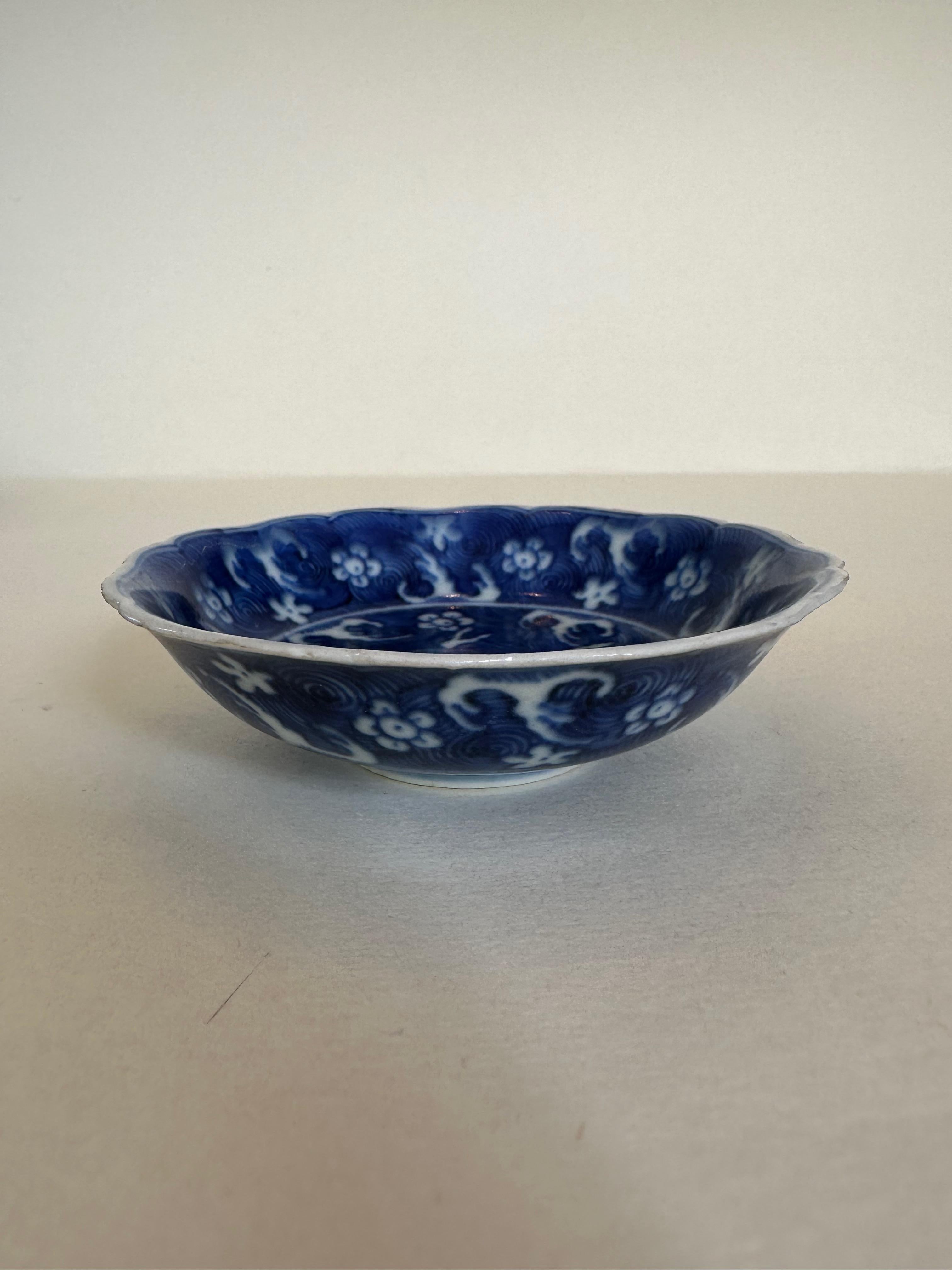 Hand-Painted Small Dish from Hatcher Collection Decorated with Flying Horse