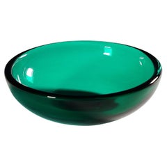Small Dish in Green Glass, Venini Murano, Ca. 1930s