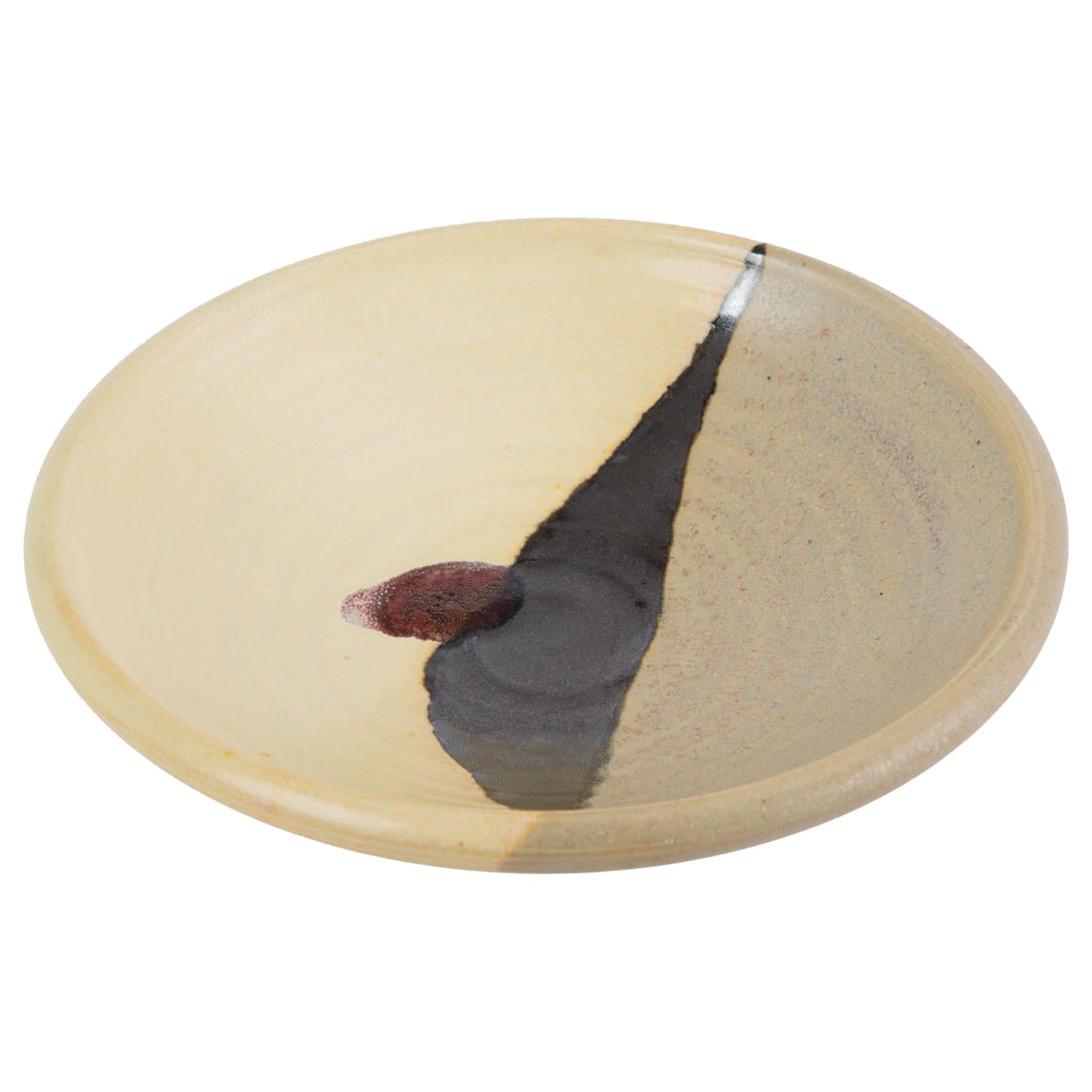 Small Dish with Yellow Glaze by Otto Heino, 1998