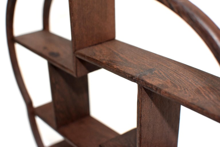 Small Display Stand, Wenge Wood Mini Shelf, Begonia Shape at 1stDibs small wood display stand