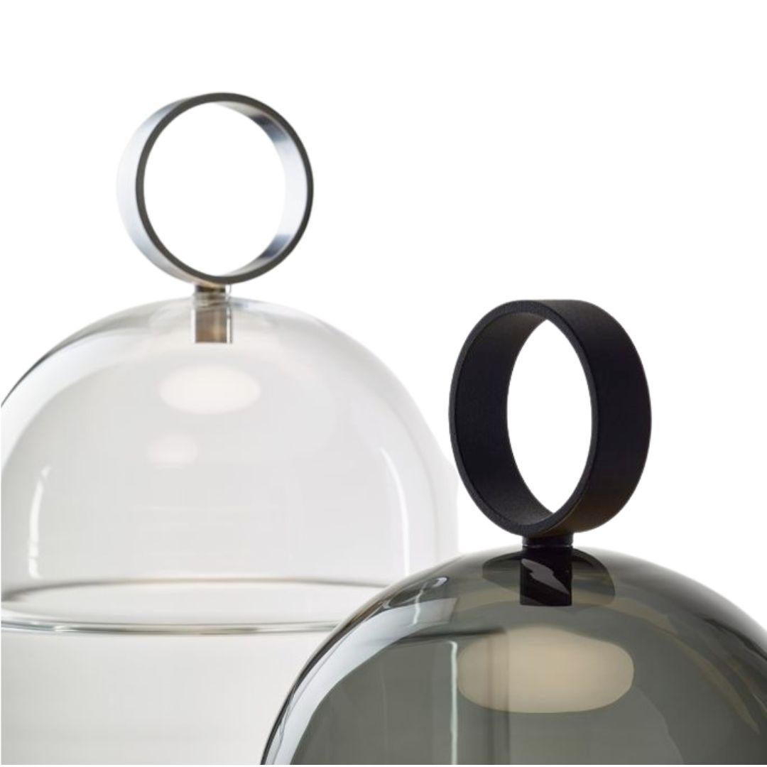 Recycelbare Lampe „Dome Nomad“ aus mundgeblasenem rauchgrauem Glas in Schwarz für Brokis im Angebot 2