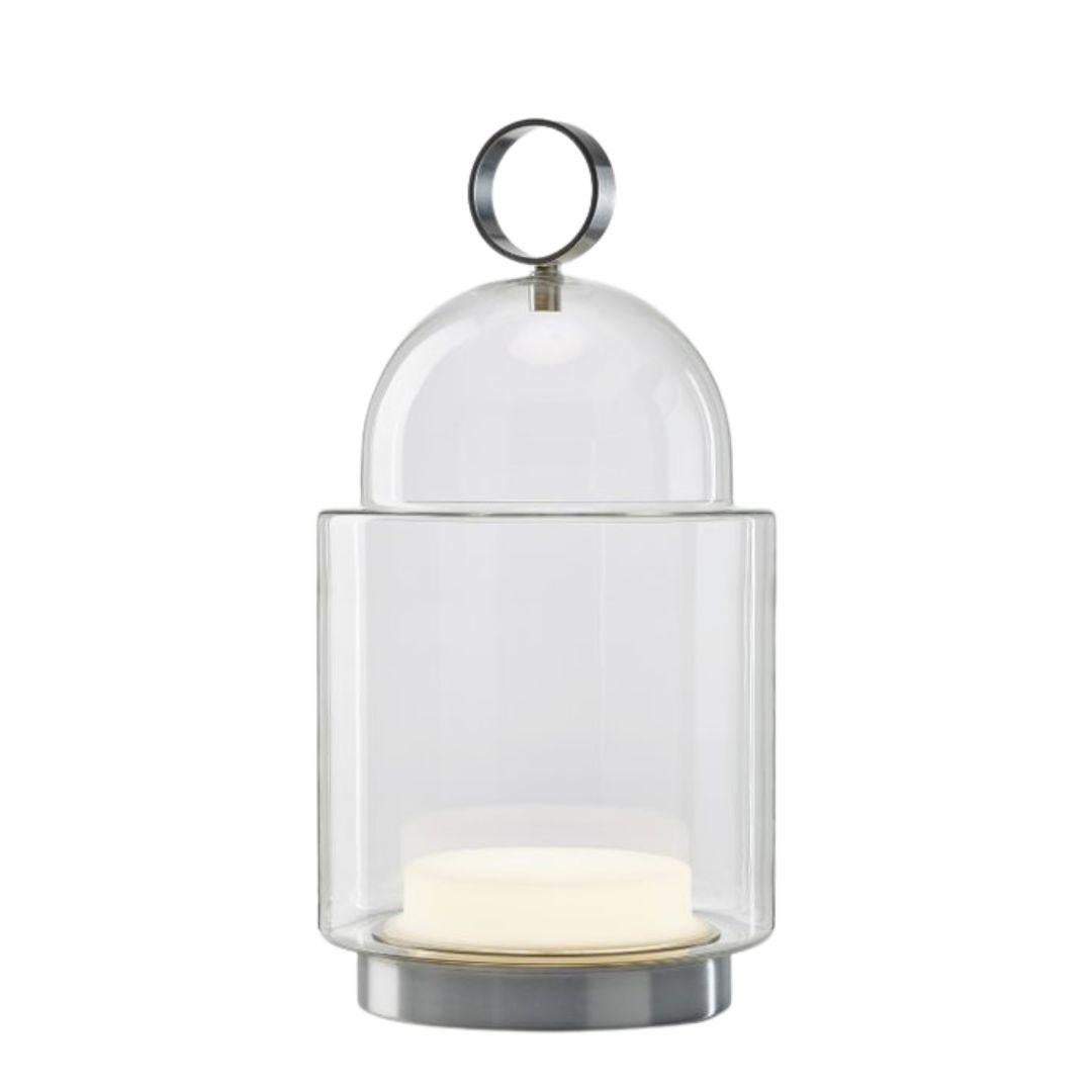 Recycelbare Lampe „Dome Nomad“ aus mundgeblasenem rauchgrauem Glas in Schwarz für Brokis (Geblasenes Glas) im Angebot