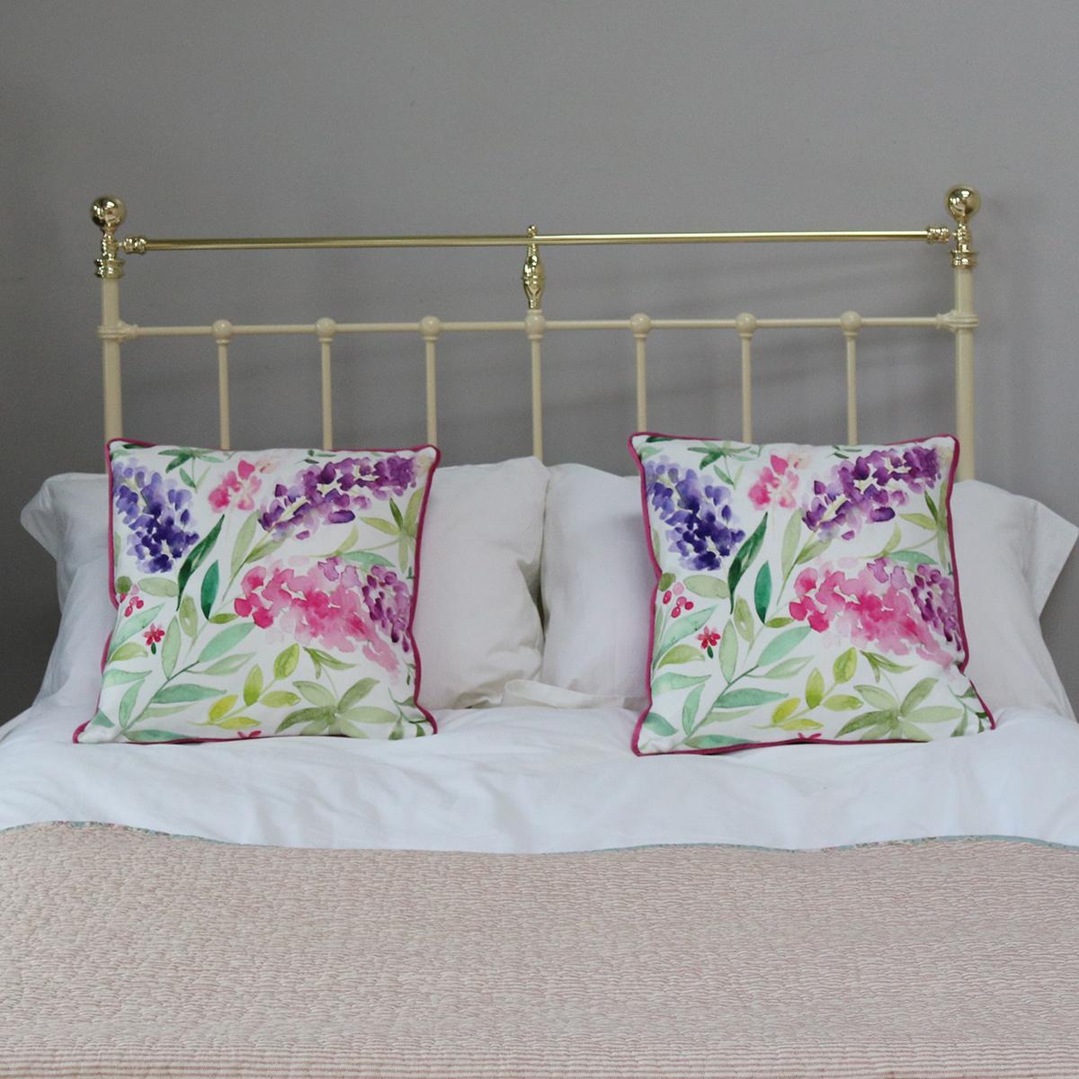 English Small Double Bed in Cream