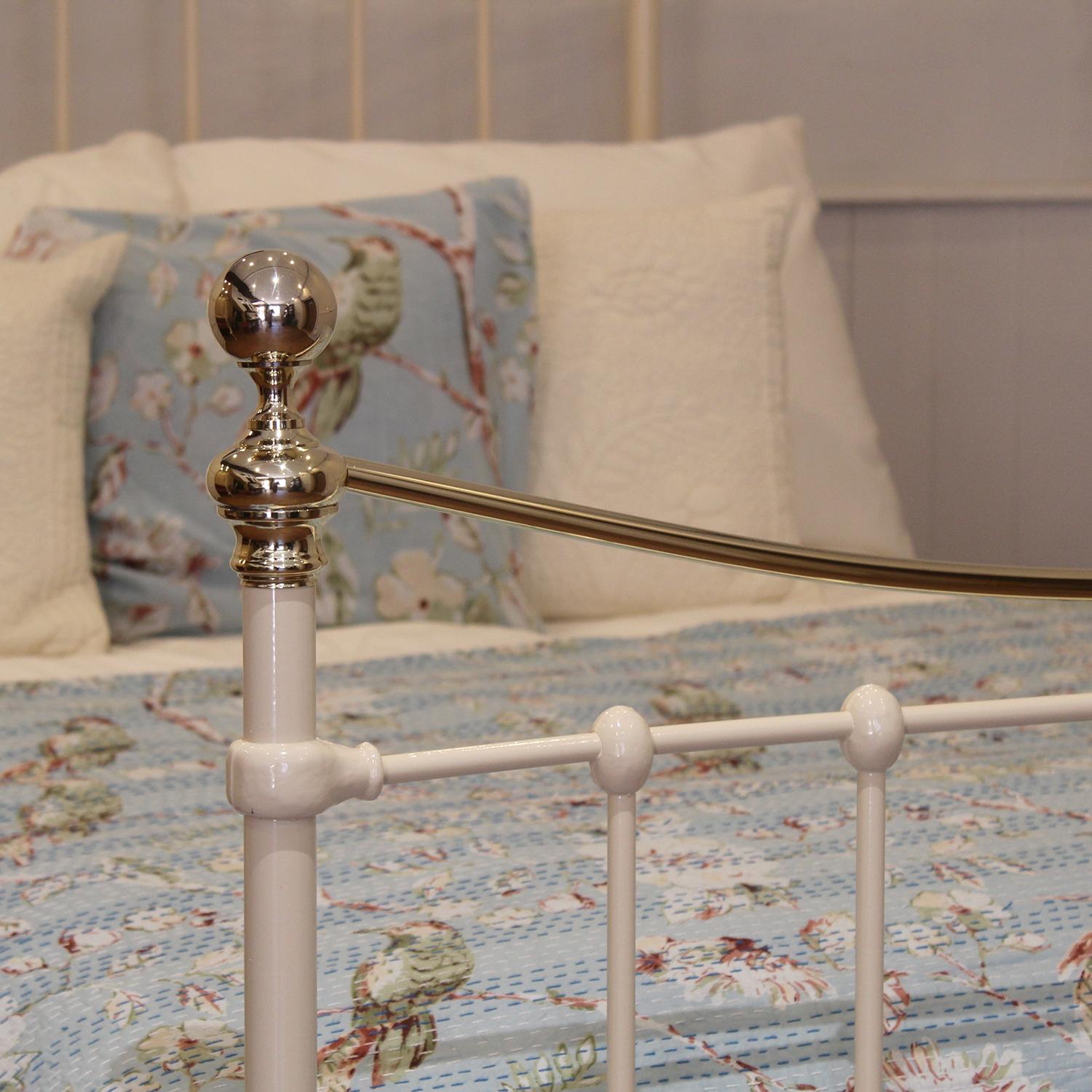 Victorian Small Double Brass and Iron Bed, MD143 For Sale