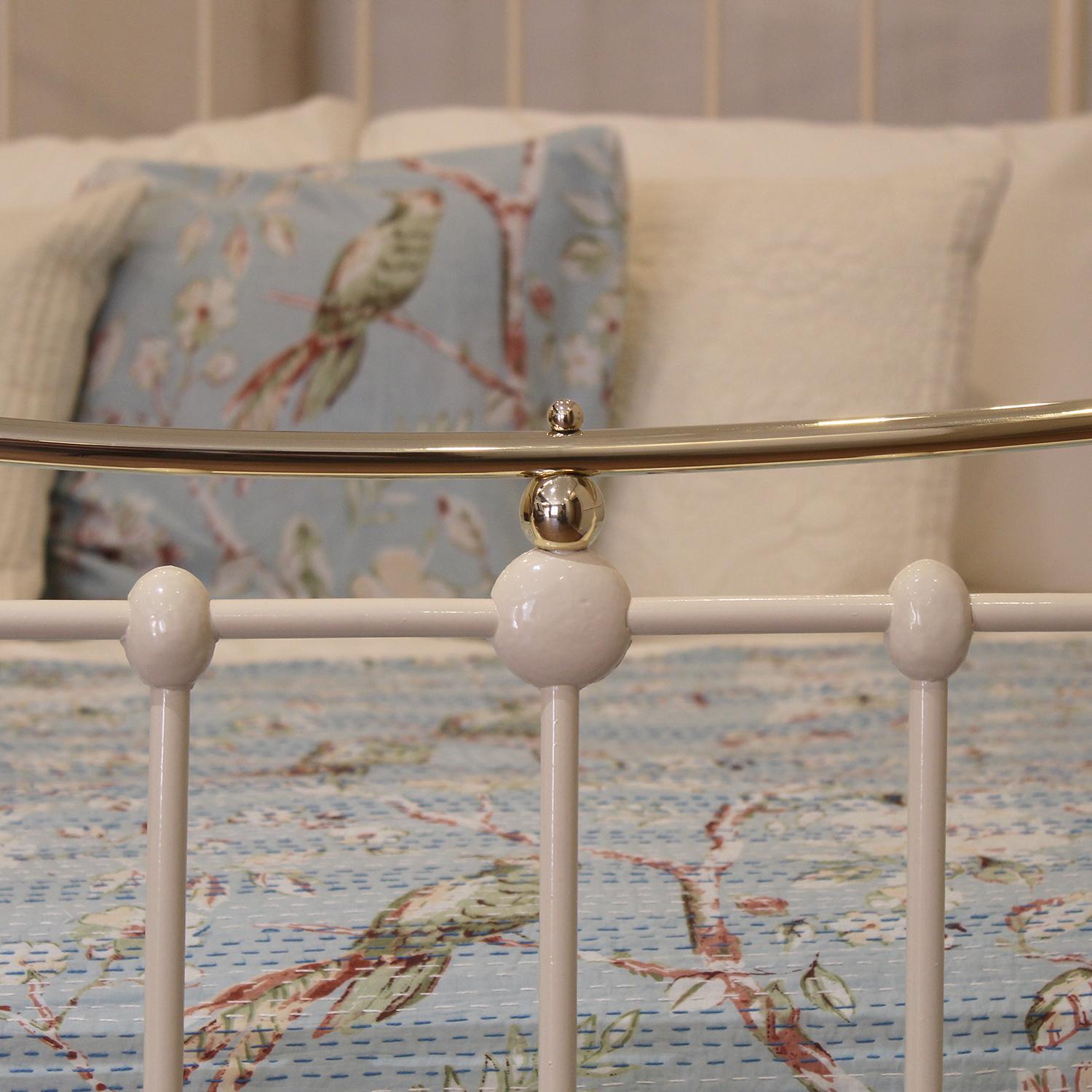 Cast Small Double Brass and Iron Bed, MD143