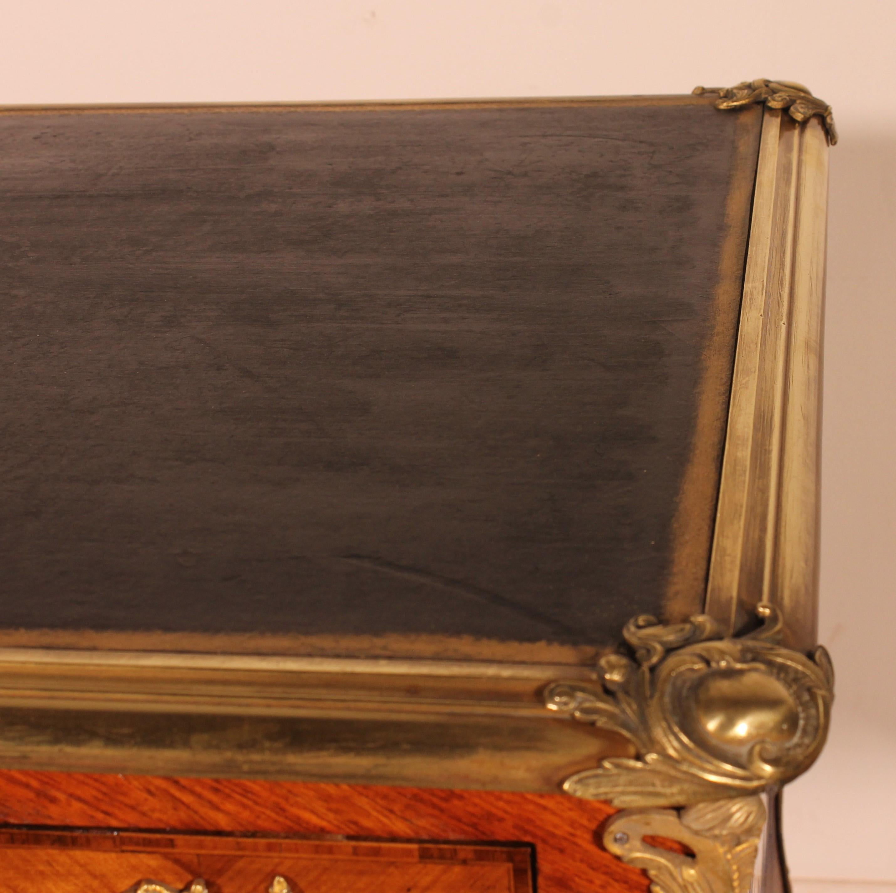 Doppelseitiger Schreibtisch aus Palisanderholz im Louis-XV-Stil aus dem 19. Jahrhundert (Französisch) im Angebot