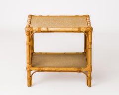 Small Double-top Rattan Side Table