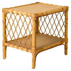 Small Double-top Rattan Side Table