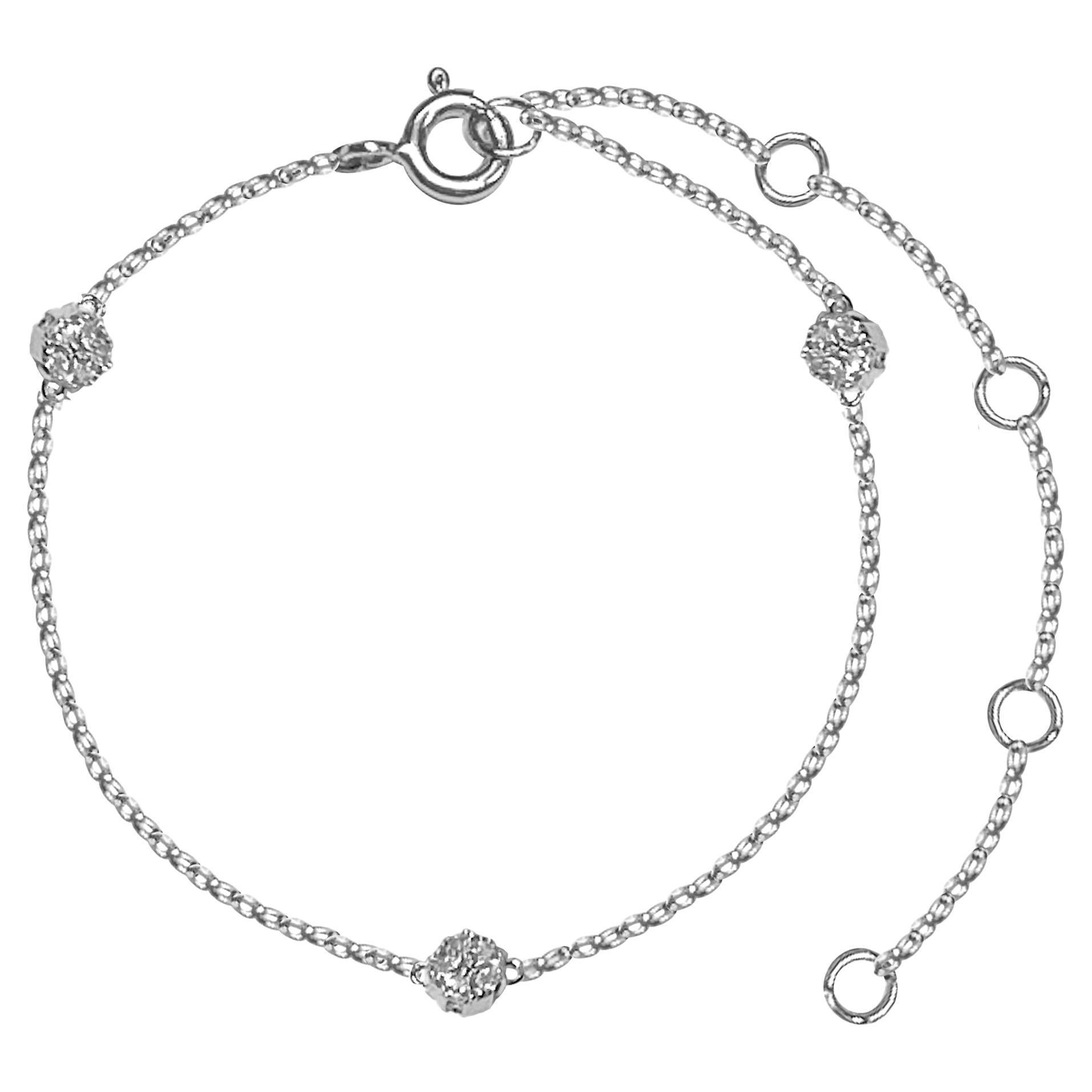 Small Doublesided Blossom Chain Bracelet For Sale at 1stDibs