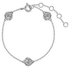 Small Doublesided Blossom Chain Bracelet