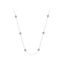 Chaîne collier de petites fleurs double face