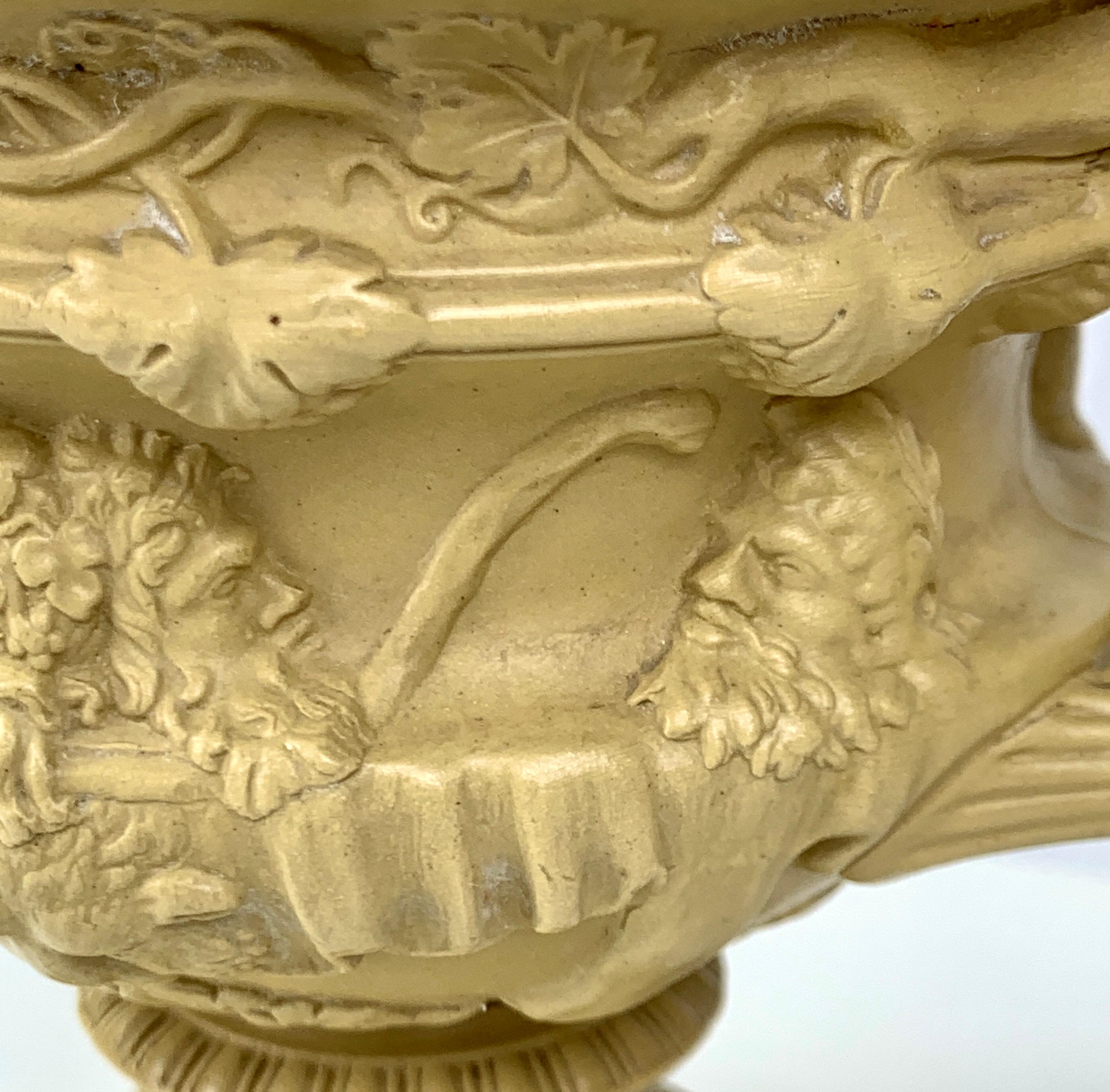 English Small Drabware Vase Neoclassical Design Made England, Circa 1830