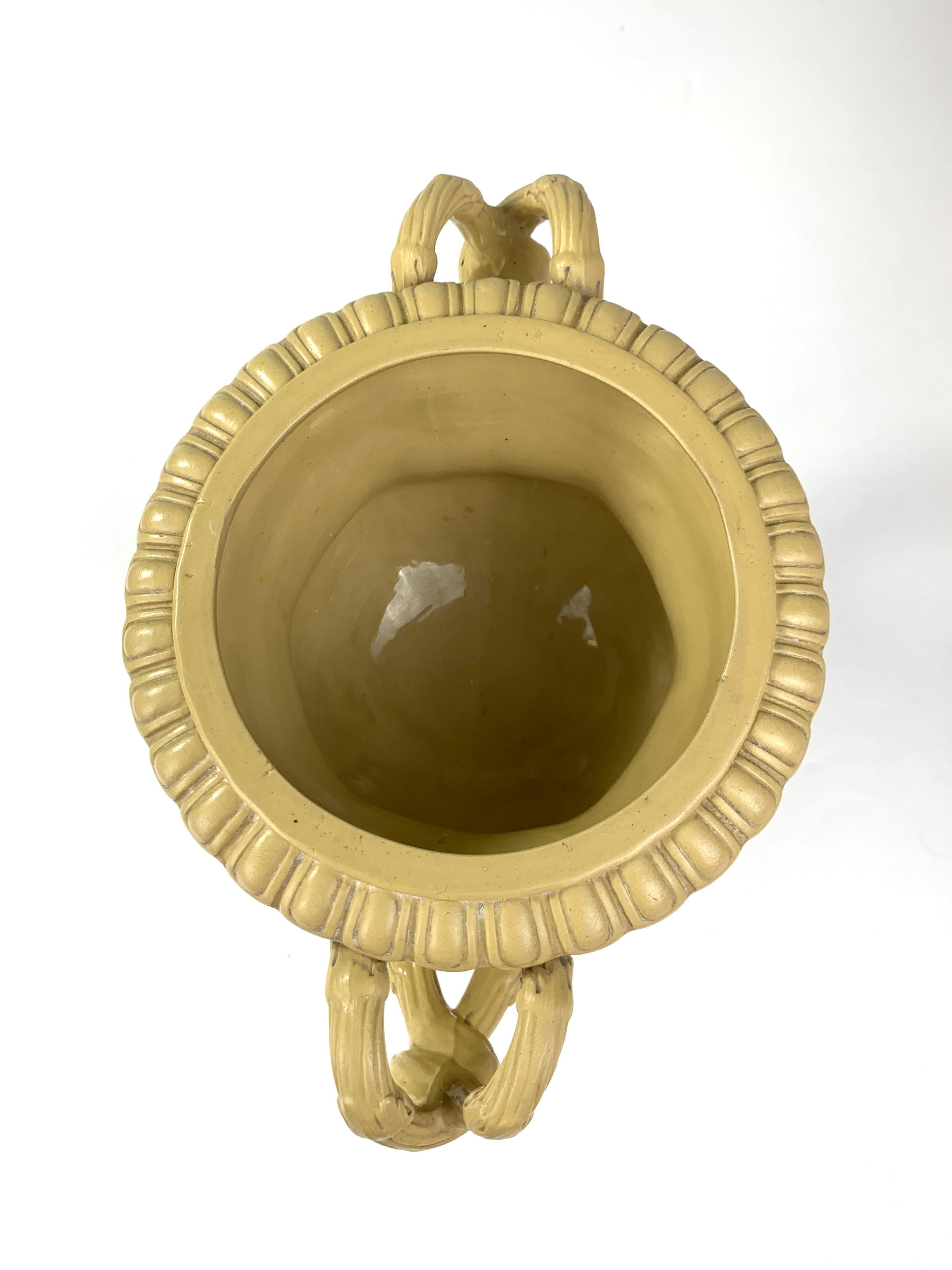 Stoneware Small Drabware Vase Neoclassical Design Made England, Circa 1830