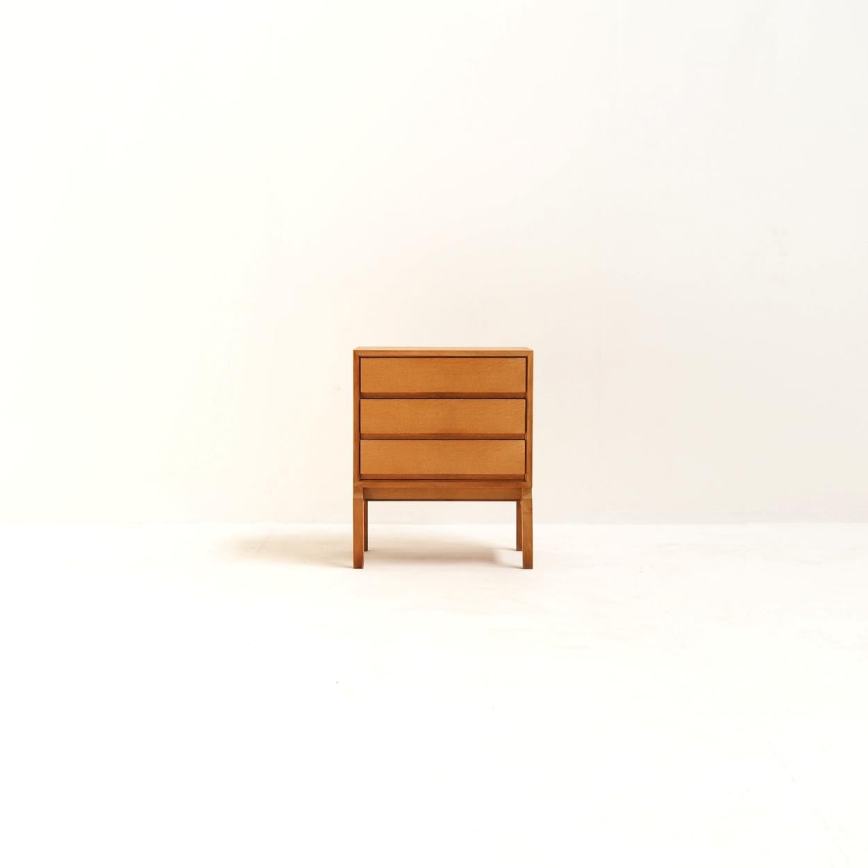 Charming and good looking IKEA drawer cabinet that was designed as a wedding gift for Ingvar Kamprad, the founder of IKEA.

The cabinet is made of natural oak veneer with all edges in full oak, which limits the damage. Note the balanced, boxy shape