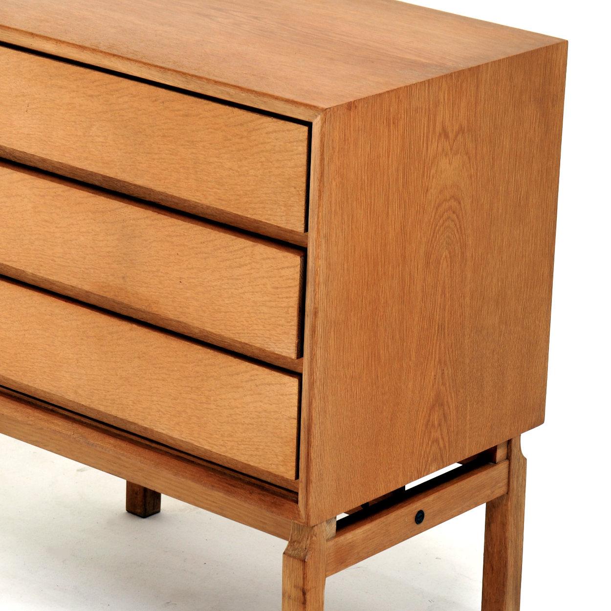 Oak Small Drawer Cabinet ‘MTP’ by Marian Grabinski for IKEA, 1963 For Sale