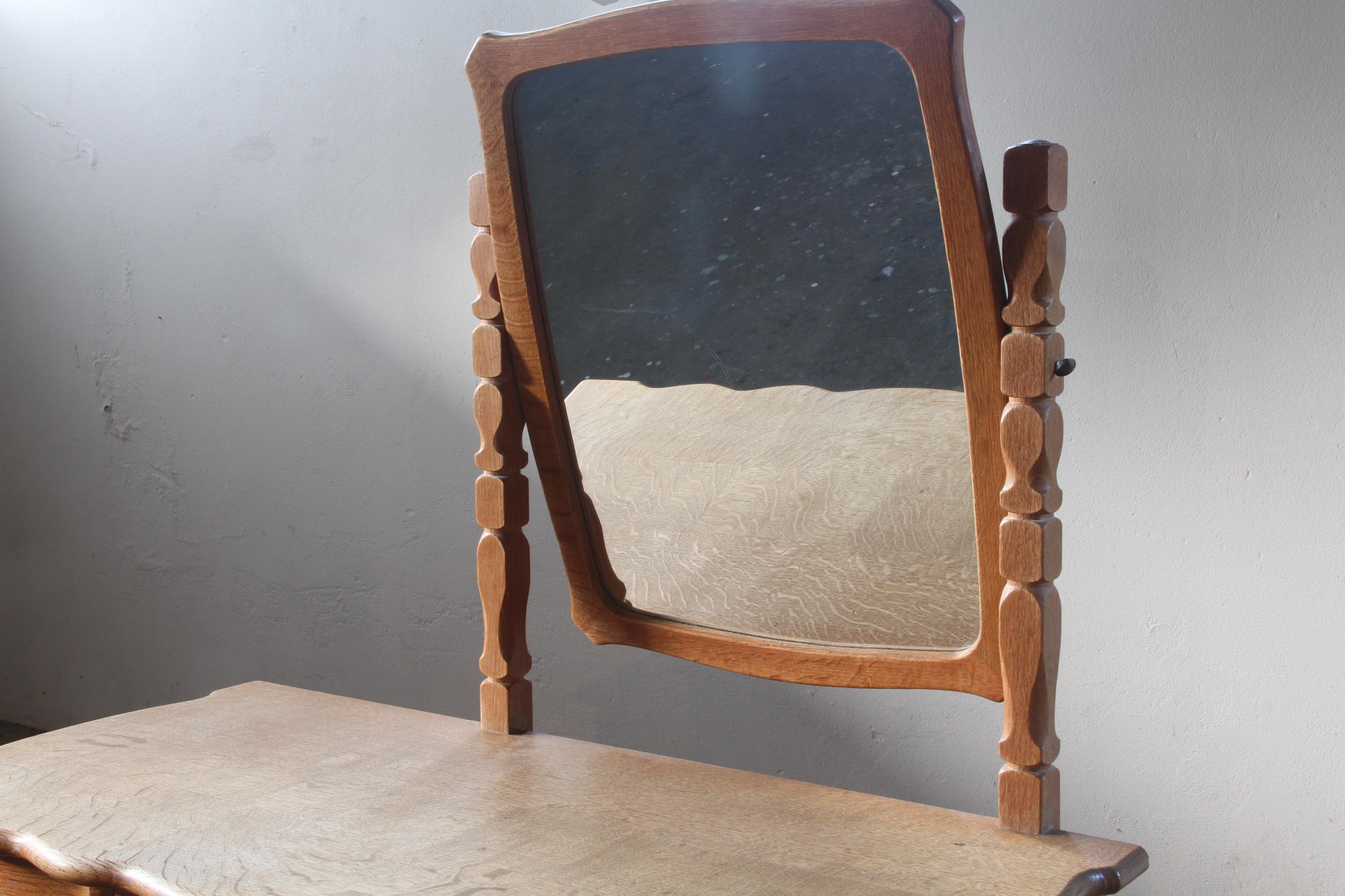 Small Dressing Table in Brutalist Kjærnulf Style, 1960s 3
