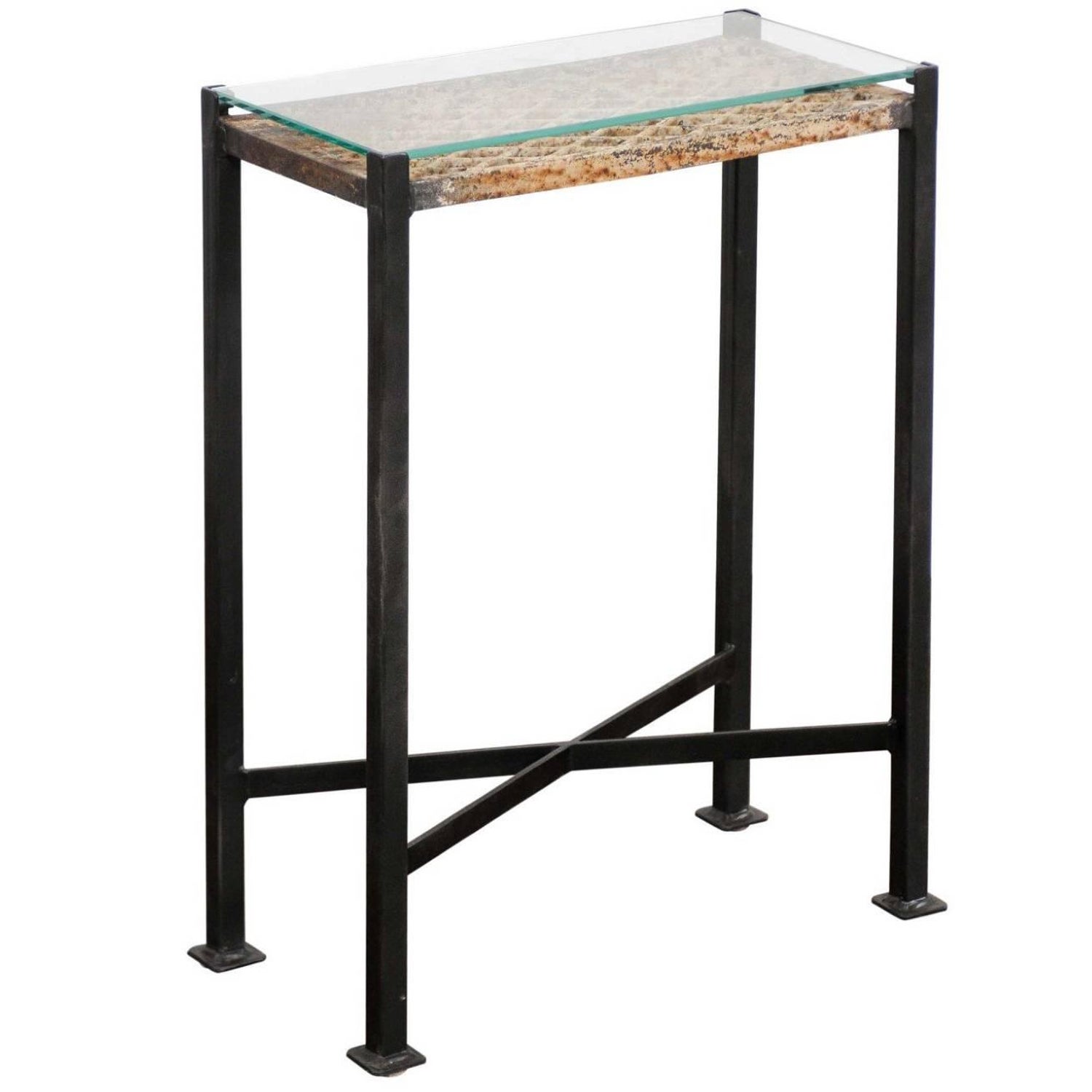 Small Drink Table Made From 1920s French Decorative Iron Panel On Custom Base At 1stdibs