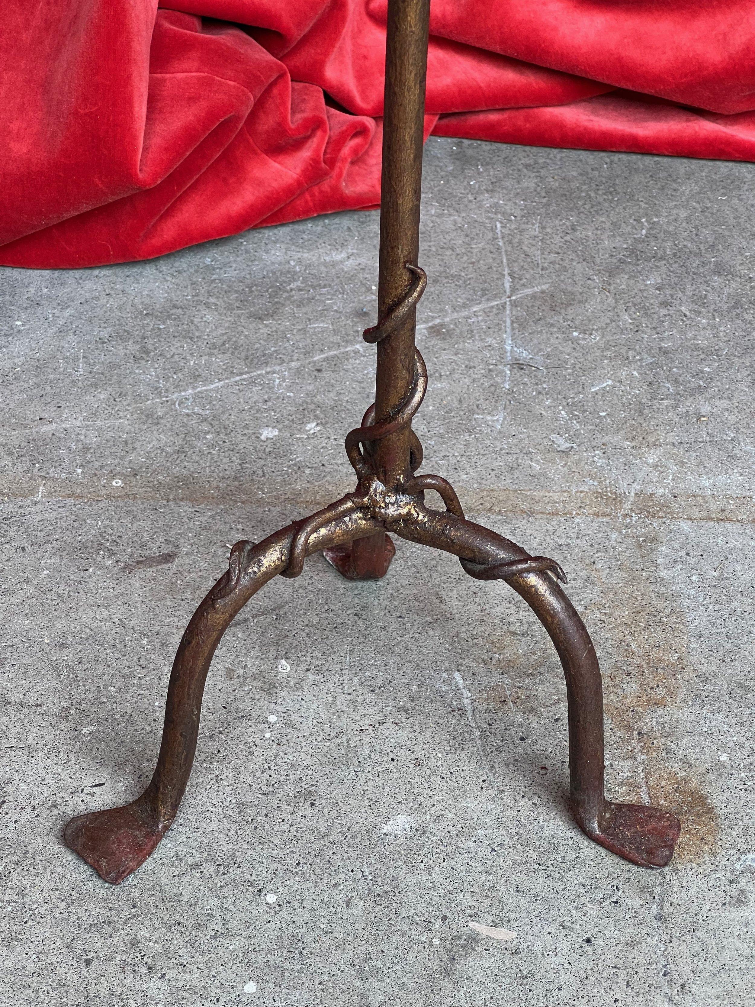 Small Drinks Table on a Tripod Base with Decorative Detail on the Base 3