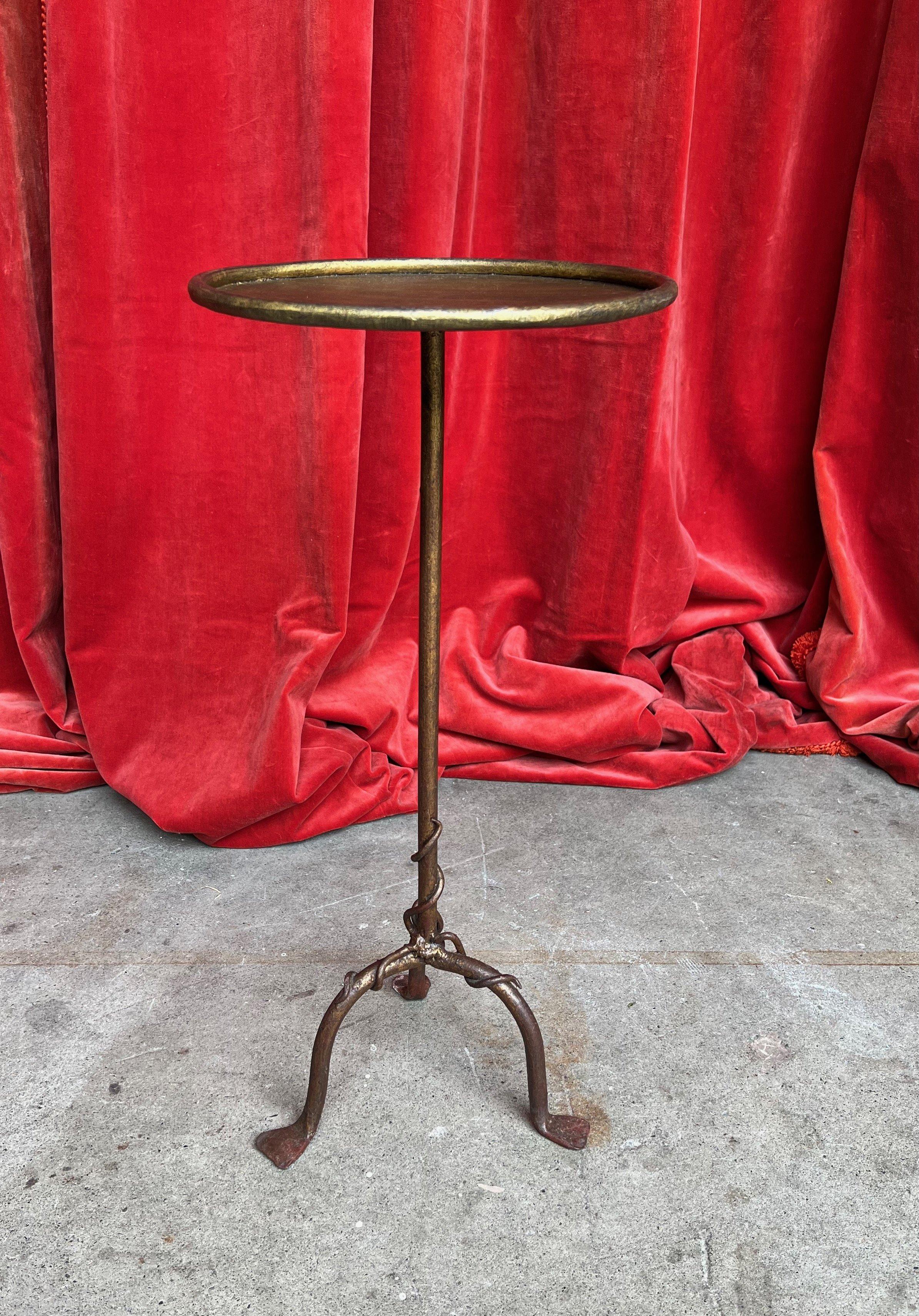 Spanish Small Drinks Table on a Tripod Base with Decorative Detail on the Base