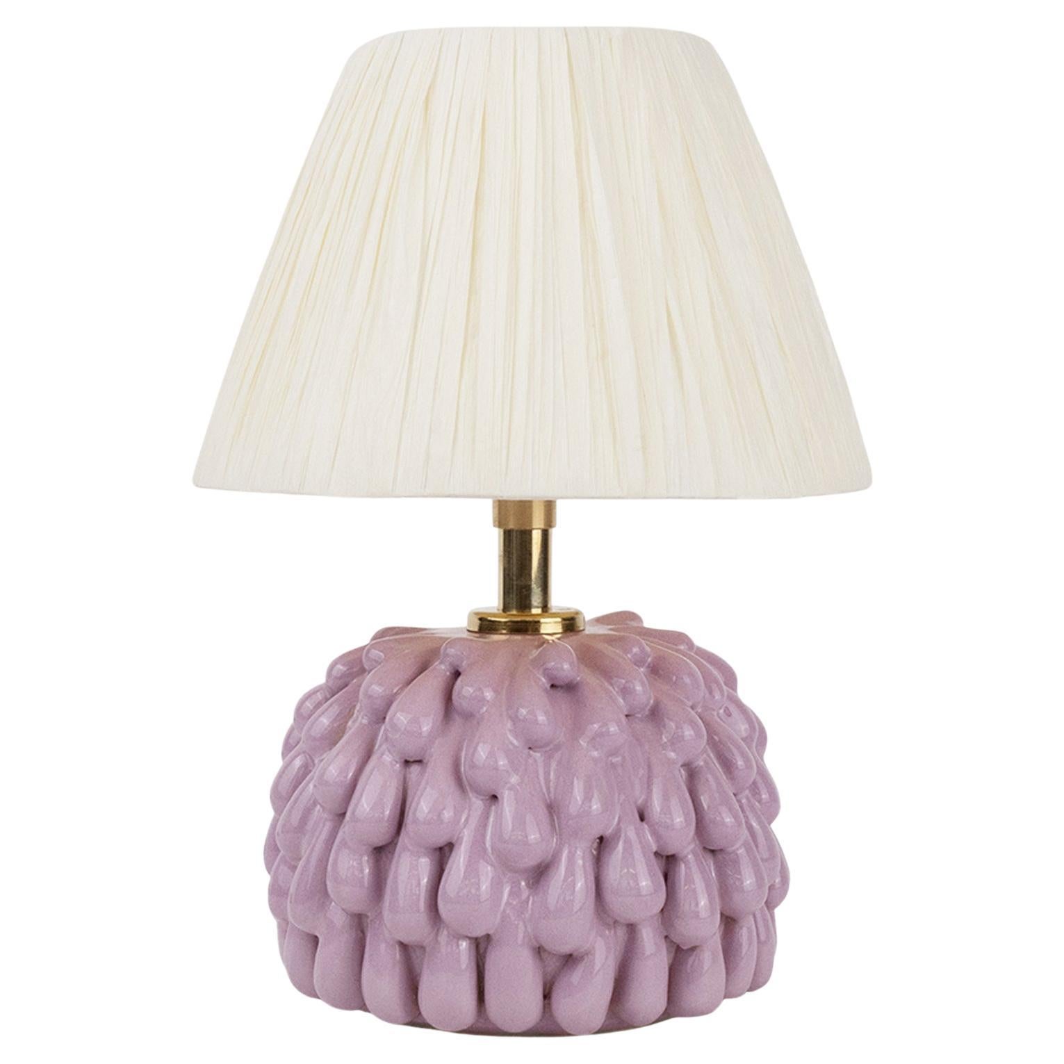 Petite lampe de table Violet goutte à goutte