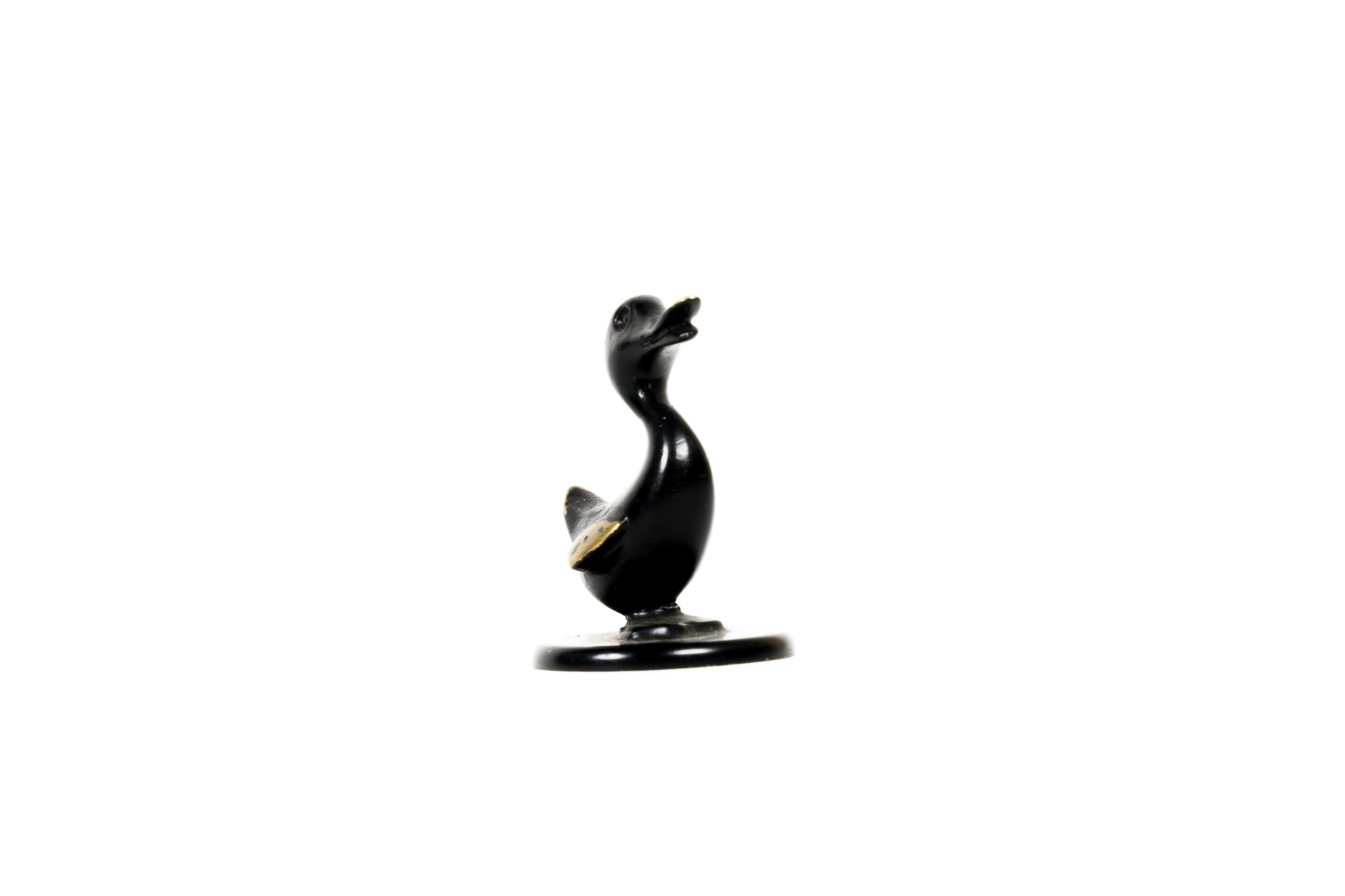 Austrian Small Duck Figurine by Richard Rohac, around 1950s For Sale