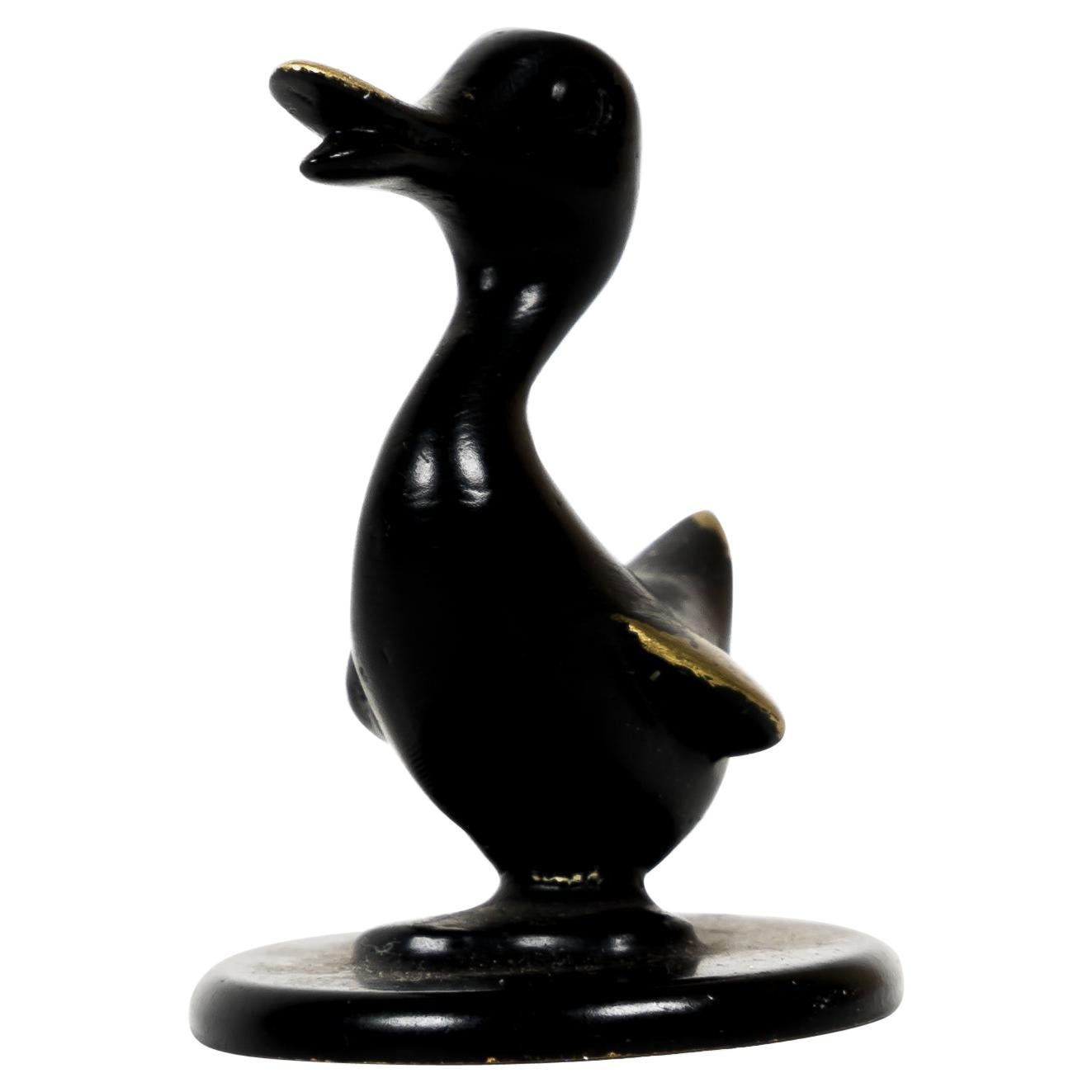 Small Duck Figurine by Richard Rohac, around 1950s For Sale