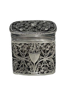 Small Dutch 19th Century Silver Lodderein or Snuff Box by Dirk de Gilde Koppenol