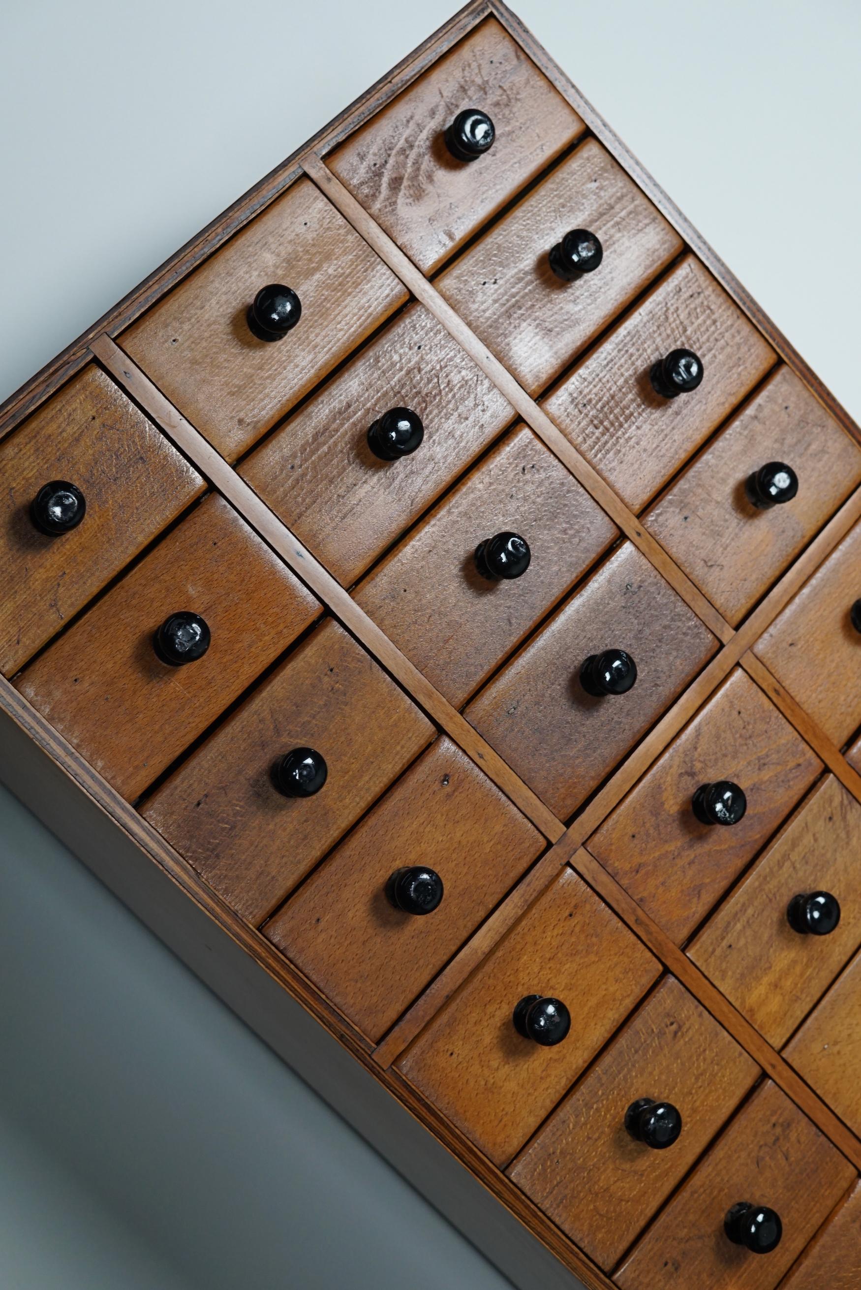 Small Dutch Beech Apothecary / Tabletop Model, circa