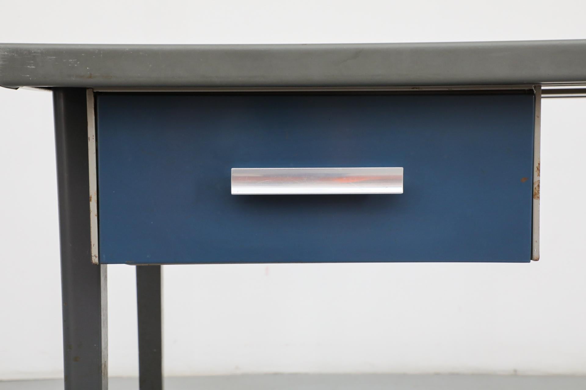 Small Dutch Enameled Metal Industrial 