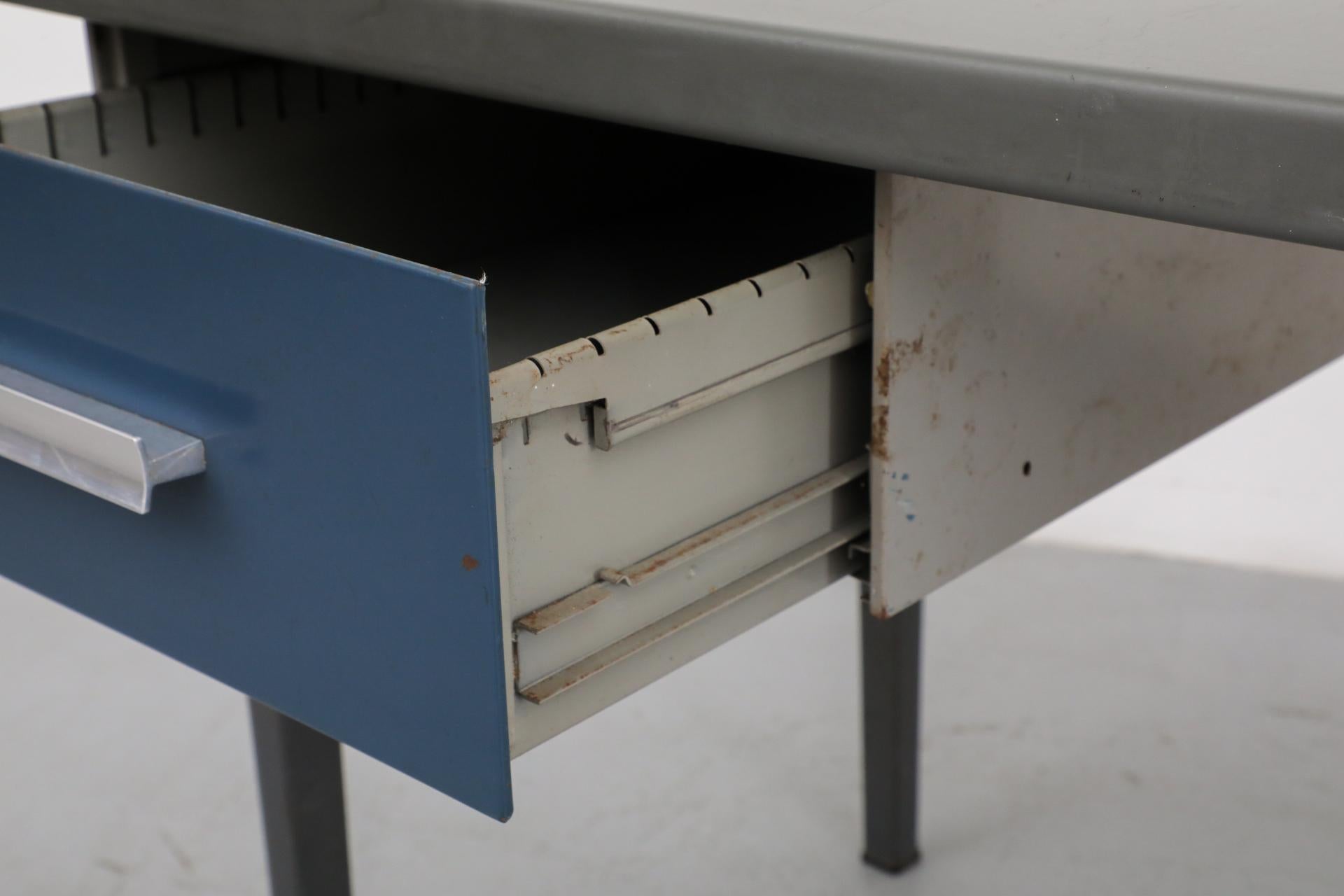 Small Dutch Enameled Metal Industrial 