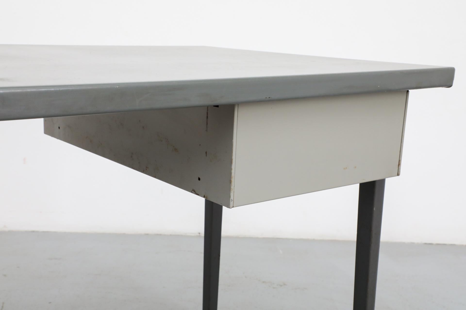Small Dutch Enameled Metal Industrial 