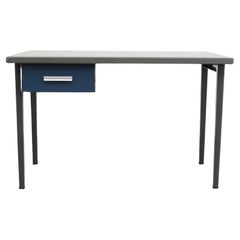 Small Dutch Enameled Metal Industrial "3353" Desk by Gispen, 1965