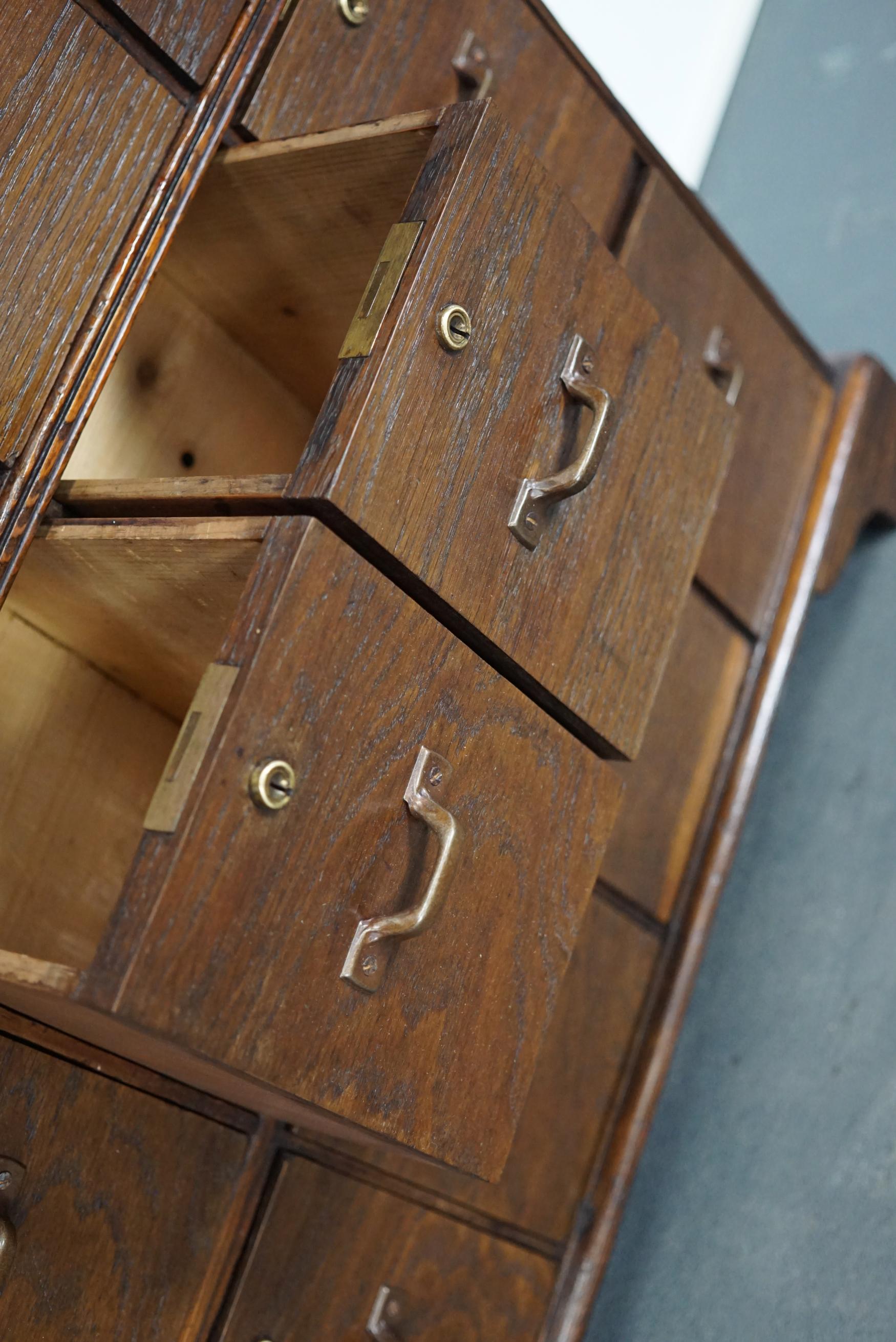 Small Dutch Oak Apothecary Cabinet, 1930s 1