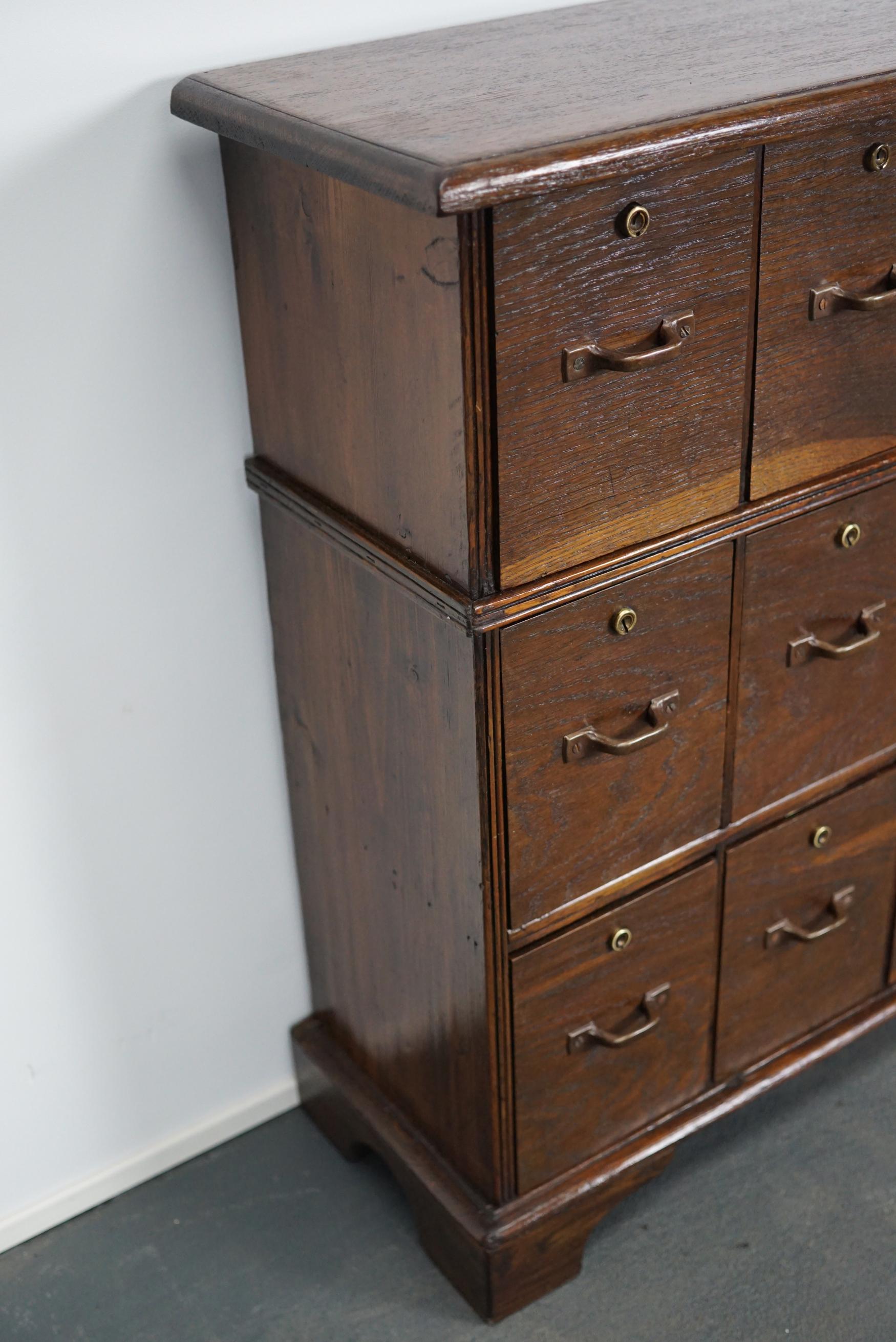 Small Dutch Oak Apothecary Cabinet, 1930s 2