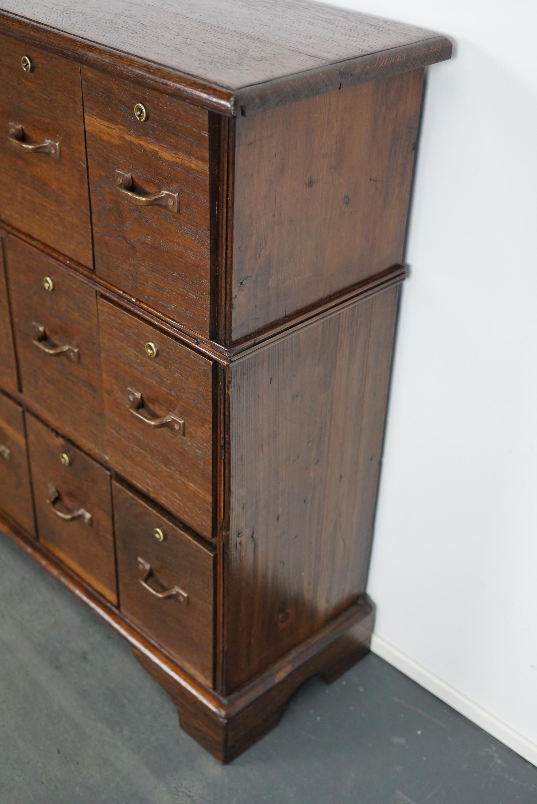 Small Dutch Oak Apothecary Cabinet, 1930s 3