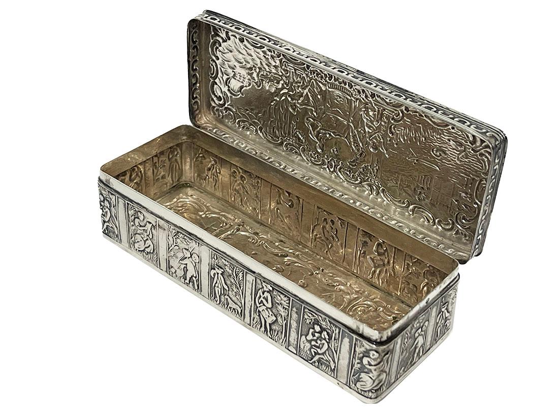 Pequeña caja holandesa de plata , Schoonhoven 1920 en venta 4