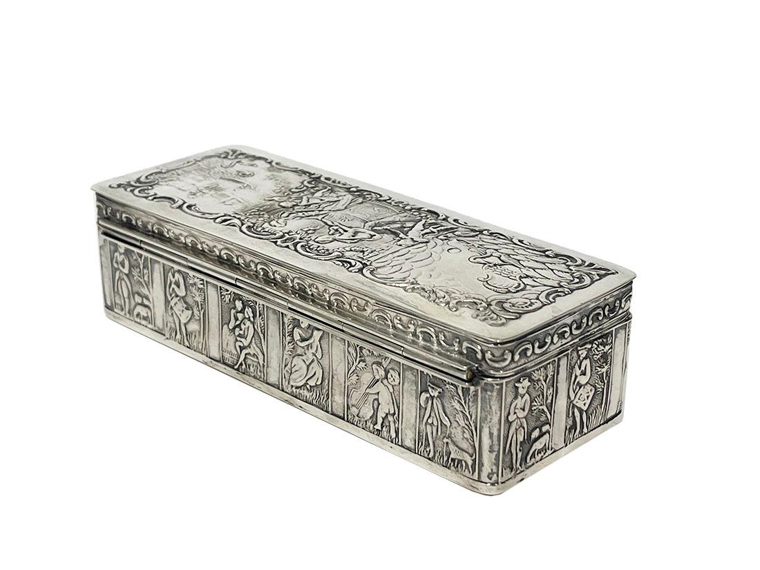 Pequeña caja holandesa de plata , Schoonhoven 1920 en venta 5