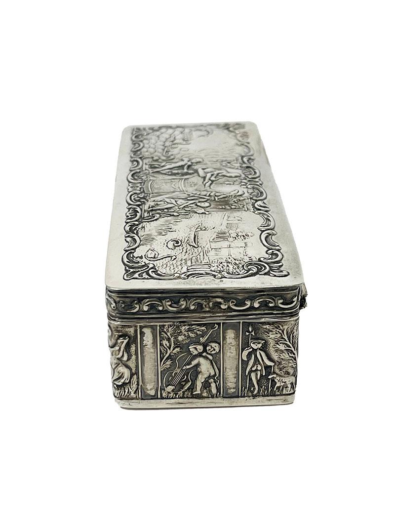 Pequeña caja holandesa de plata , Schoonhoven 1920 en venta 6