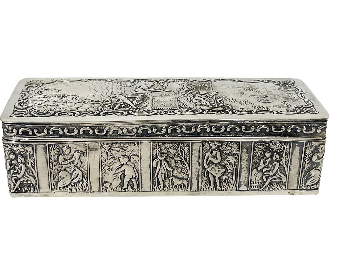 Pequeña caja holandesa de plata , Schoonhoven 1920 en venta 7