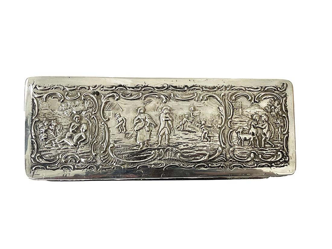 Pequeña caja holandesa de plata , Schoonhoven 1920 siglo XX en venta