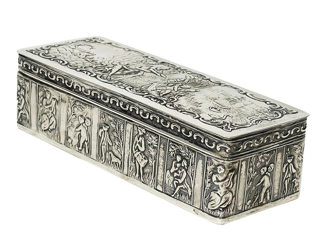 Pequeña caja holandesa de plata , Schoonhoven 1920 Silver en venta