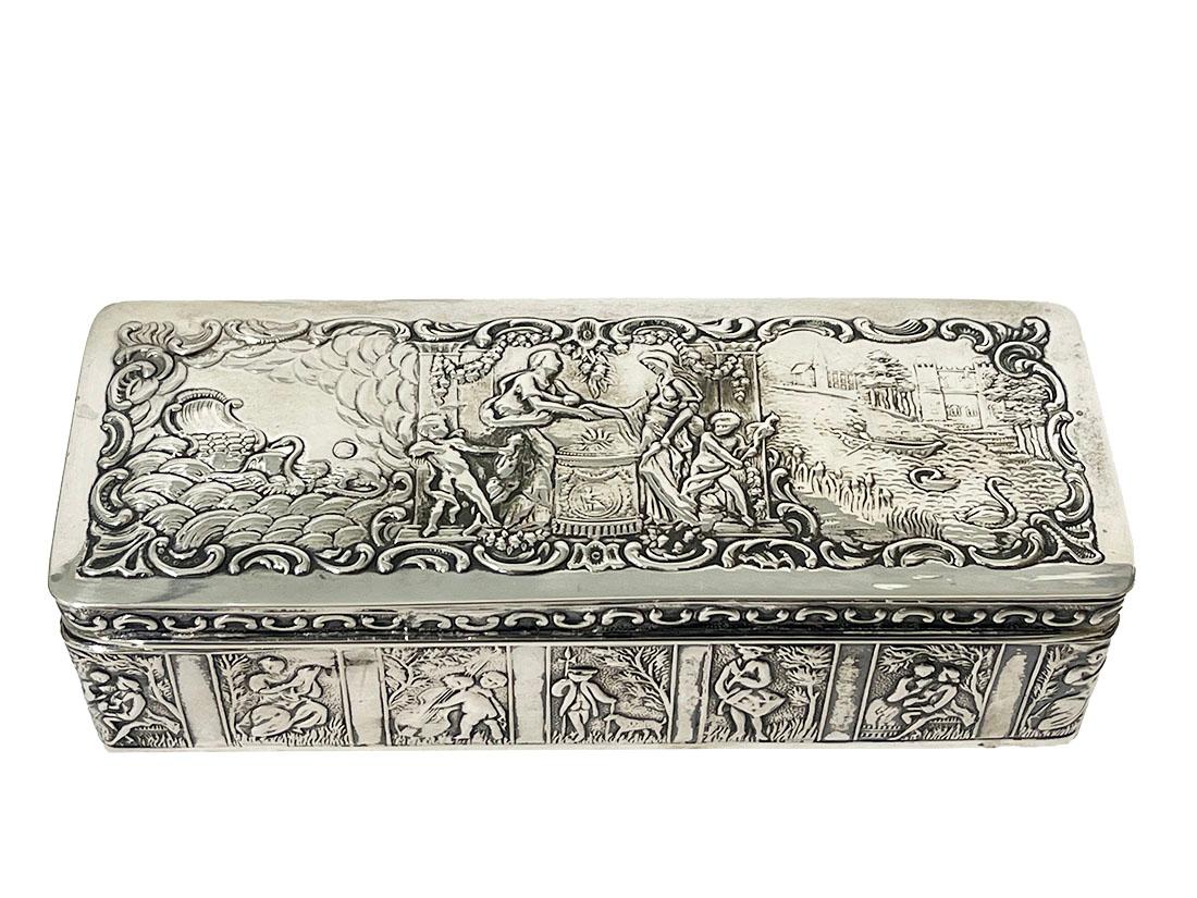 Pequeña caja holandesa de plata , Schoonhoven 1920 en venta 3