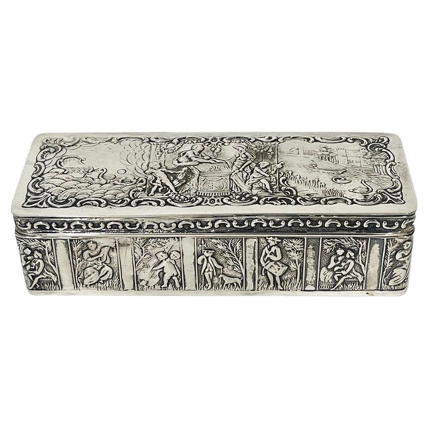 Pequeña caja holandesa de plata , Schoonhoven 1920 en venta