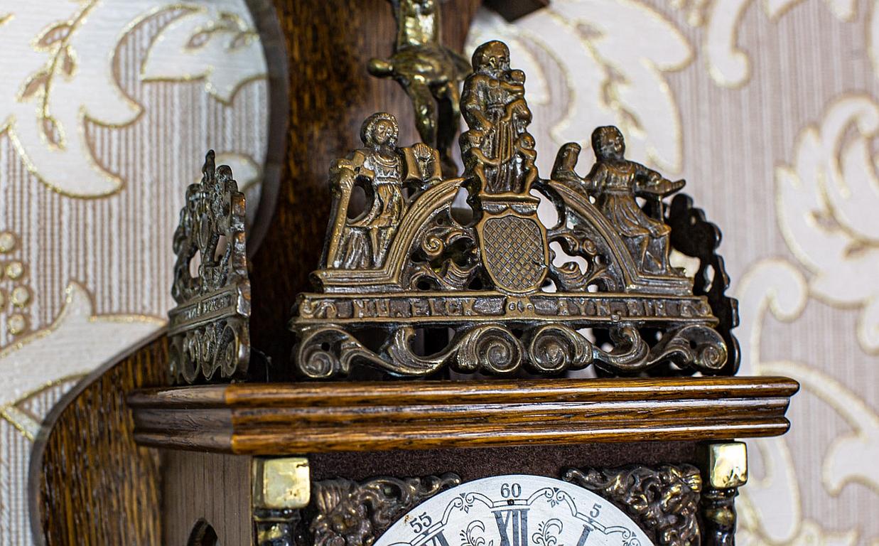 Metal Small Dutch Wall Clock from Early 20th-Century Stylized as Staarta Clocks