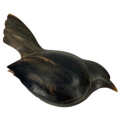 Small Early 19th Century Antler Bird Snuff or Pill Box, France